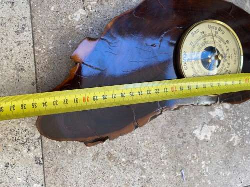 Vintage baromaster barometer wall hung on wood base