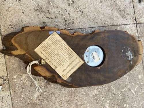 Vintage baromaster barometer wall hung on wood base