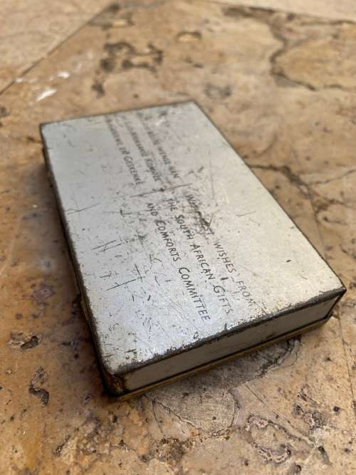 Vintage cigarette tin case RARE CHRISTMAS 1941 world war 2