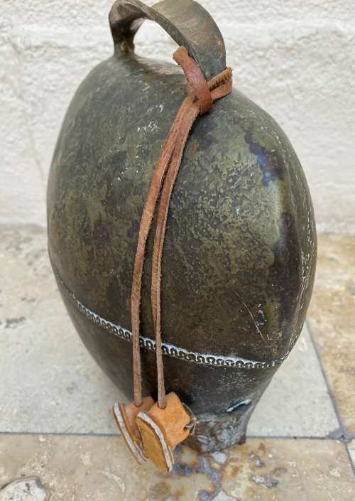 Antique extra large giant  alpine cow bell Swiss