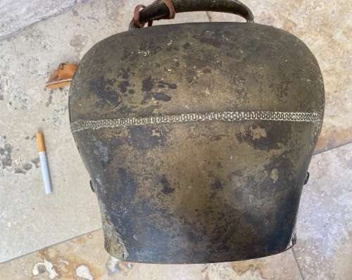 Antique extra large giant  alpine cow bell Swiss