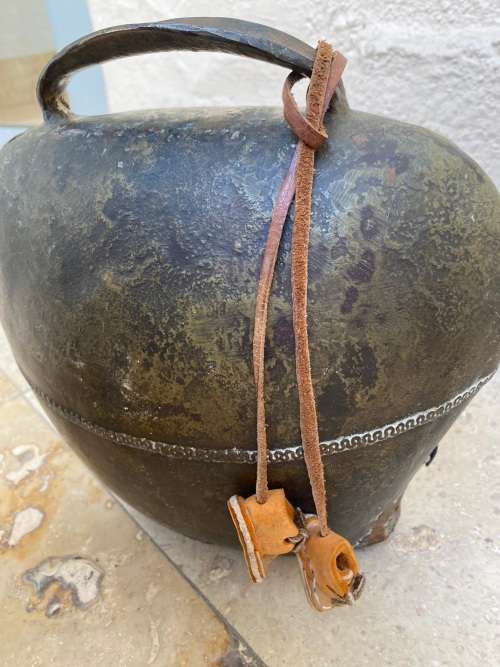 Antique extra large giant  alpine cow bell Swiss