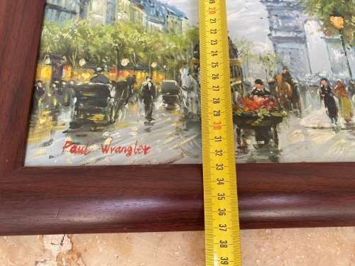 Paris Arc de Triomphe painting by Paul Wrangler framed art