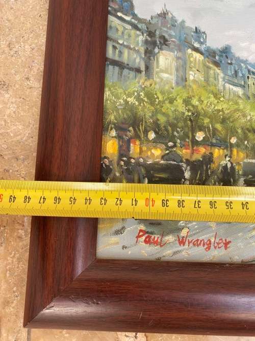 Paris Arc de Triomphe painting by Paul Wrangler framed art