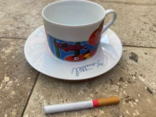 The knuttel Tipperary Crystal espresso cup and saucer fish