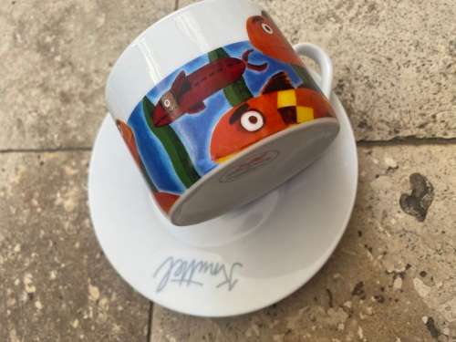 The knuttel Tipperary Crystal espresso cup and saucer fish