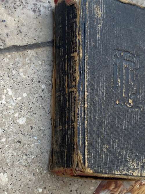 Vintage manual of prayers , the key of heaven bible in wooden box