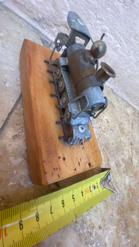 Vintage locomotive choo choo train Knysna souvenir steampunk yellowwood base