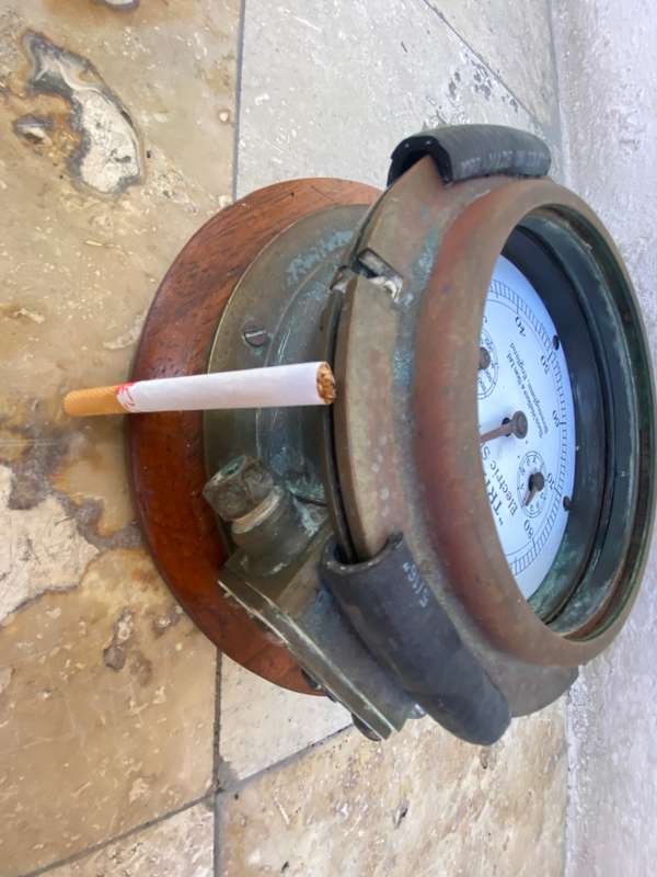 Antique nautical walkers trident electric ship log heavy brass England