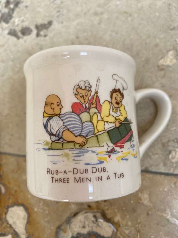 Vintage nursery rhyme finecraft  porcelain mugs set of three cups