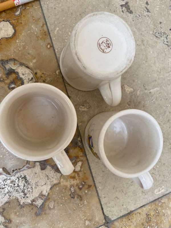 Vintage nursery rhyme finecraft  porcelain mugs set of three cups
