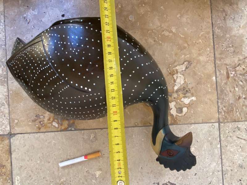Large Feathers of Knysna Gallery carved and hand painted Ltd  Guinea Fowl 193