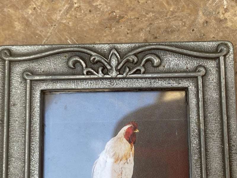 Vintage small pewter frame Taiwan