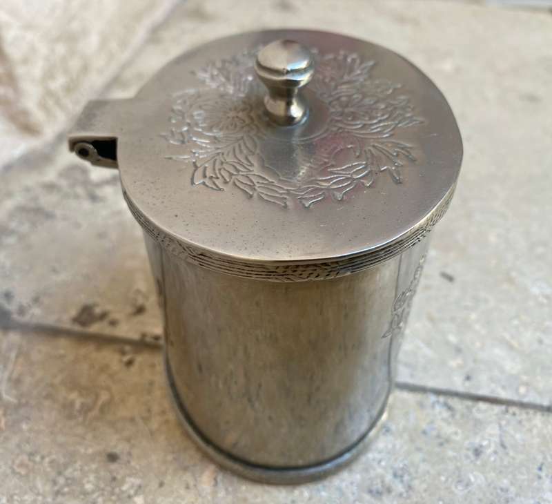 Vintage Sheffield collection hinged sugar bowl Argenteria Italy silver plate