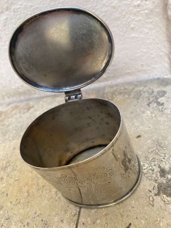 Vintage Sheffield collection hinged sugar bowl Argenteria Italy silver plate