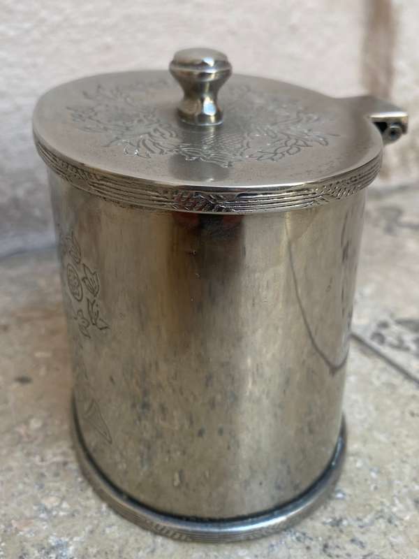 Vintage Sheffield collection hinged sugar bowl Argenteria Italy silver plate