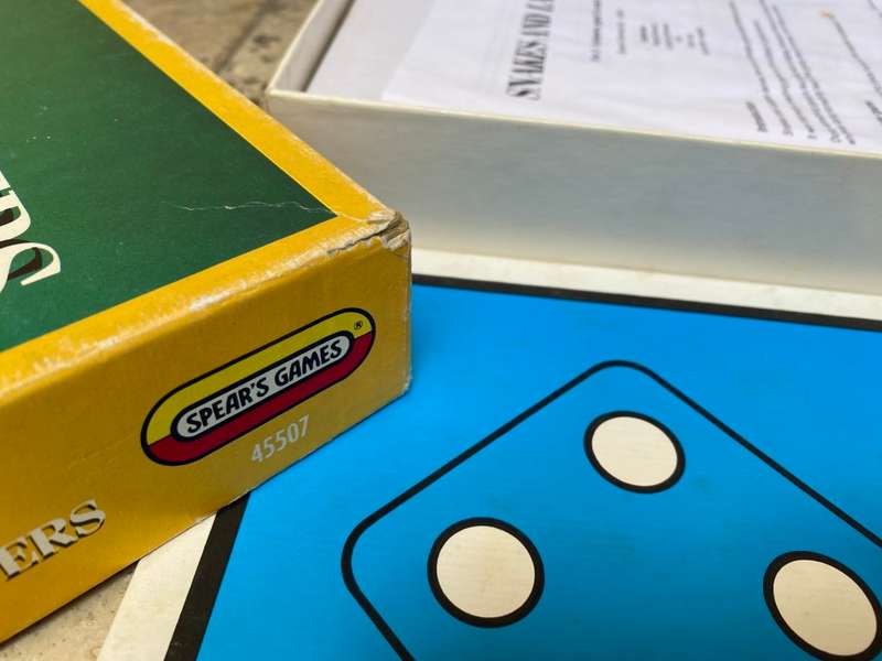 Vintage luno snakes and ladders by spears game