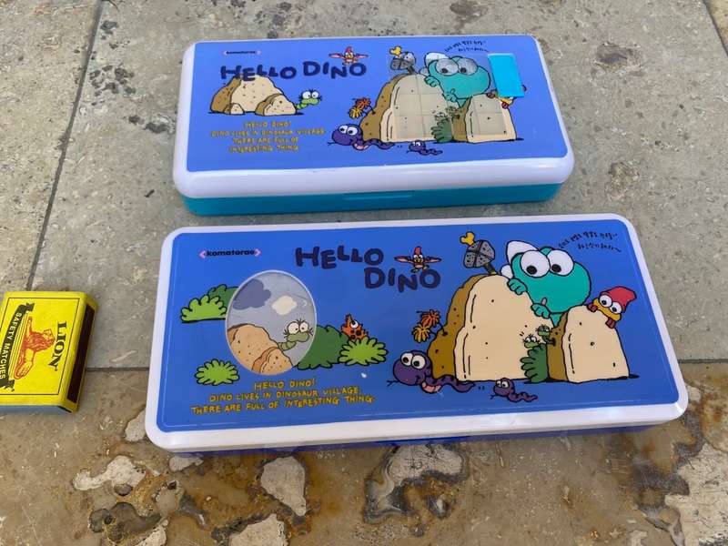 Hello Dino pencil case pair Korea with pencils Korea
