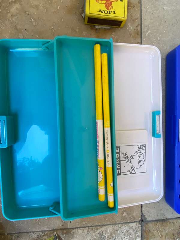 Hello Dino pencil case pair Korea with pencils Korea