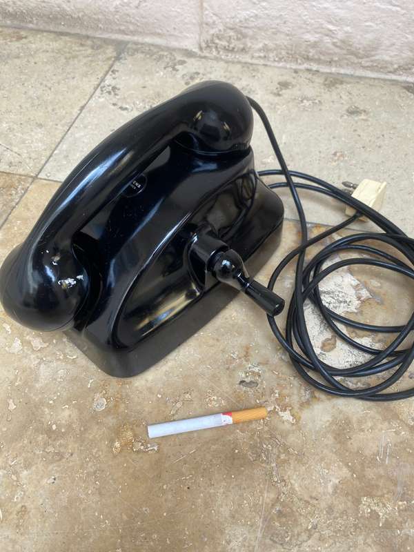 Vintage Siemens hand crank telephone