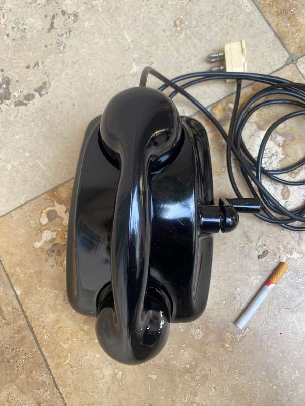 Vintage Siemens hand crank telephone