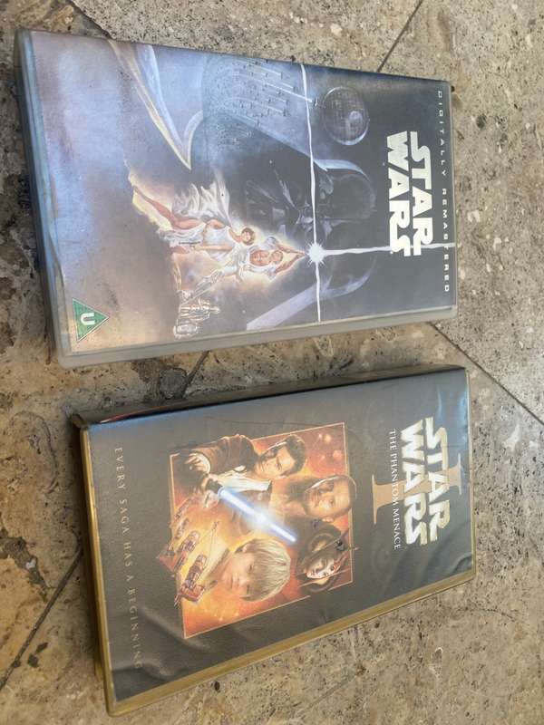 Star Wars the phantom menace and Star Wars remastered vhs pair