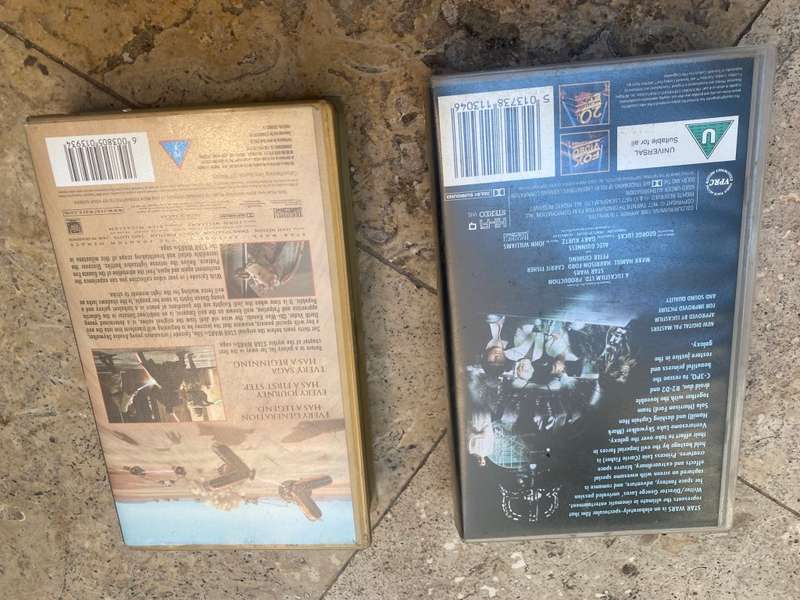 Star Wars the phantom menace and Star Wars remastered vhs pair