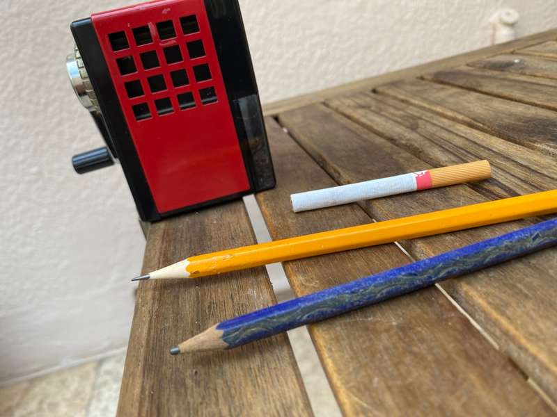 Vintage checker table pencil sharpener with desk clamp Carl SS - 508