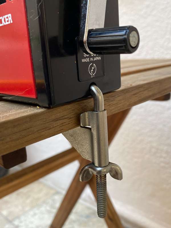 Vintage checker table pencil sharpener with desk clamp Carl SS - 508