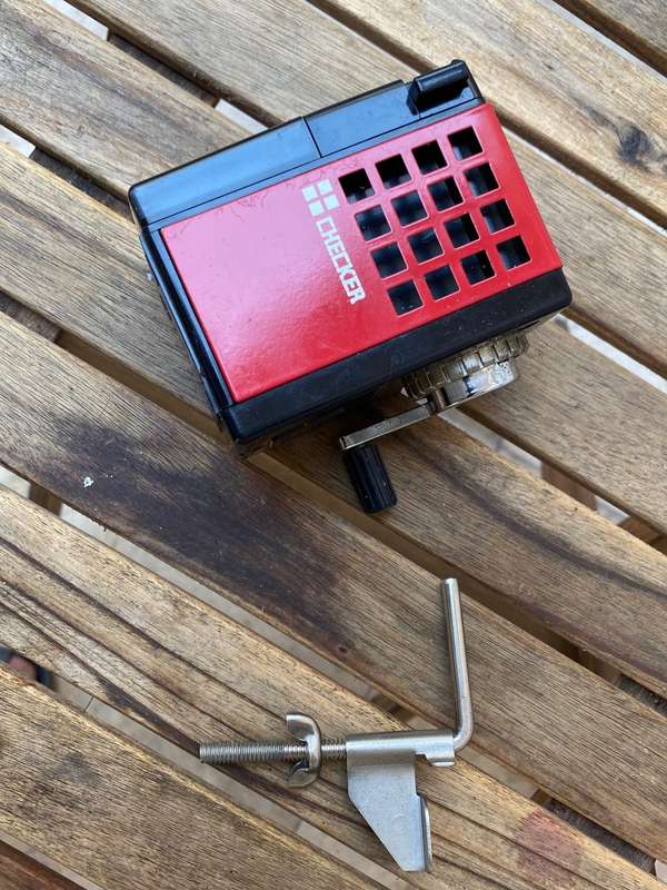 Vintage checker table pencil sharpener with desk clamp Carl SS - 508