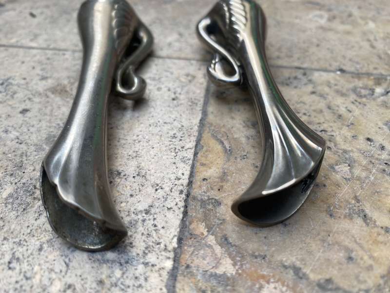 Vintage silver plated retro swan bud vase lot of 3