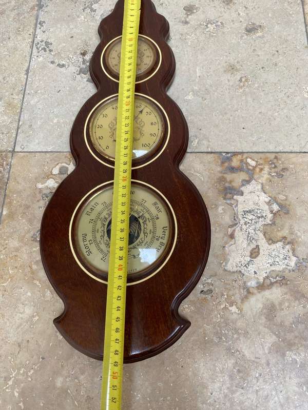 Vintage Baromaster barometer weather station sleeper wood