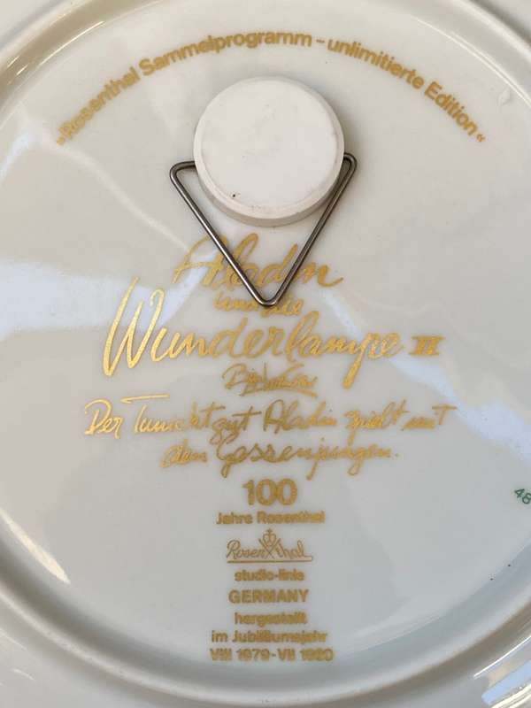 ROSENTHAL WALL PLATE DESIGNED BY BJORN WIINBLAD  Aladdin