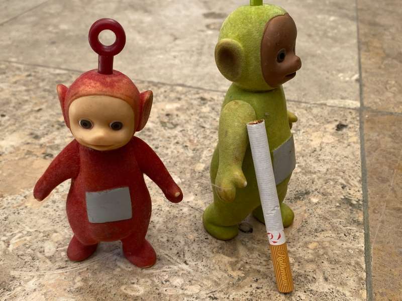 Vintage Velvet Teletubbies telletubby pair