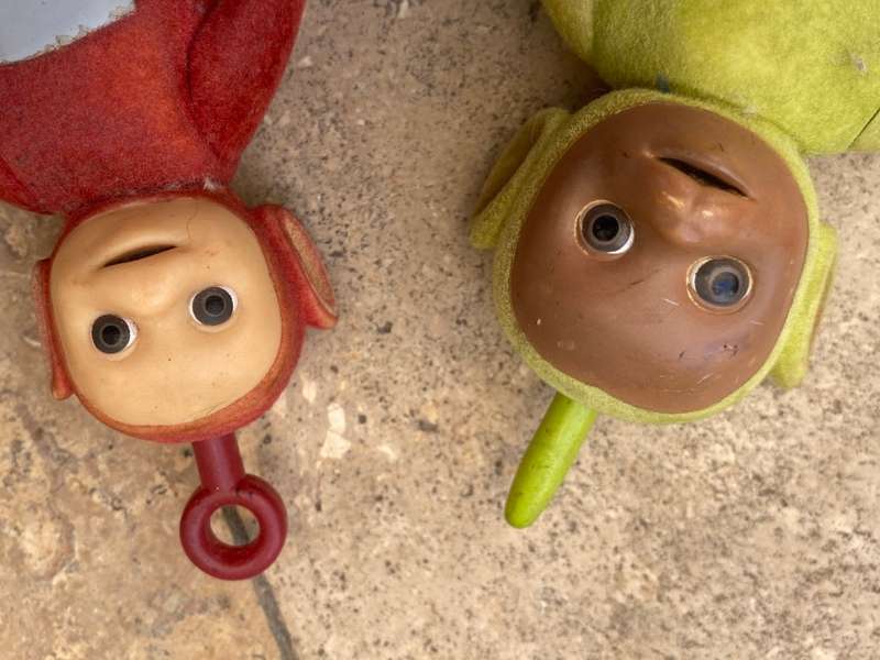Vintage Velvet Teletubbies telletubby pair