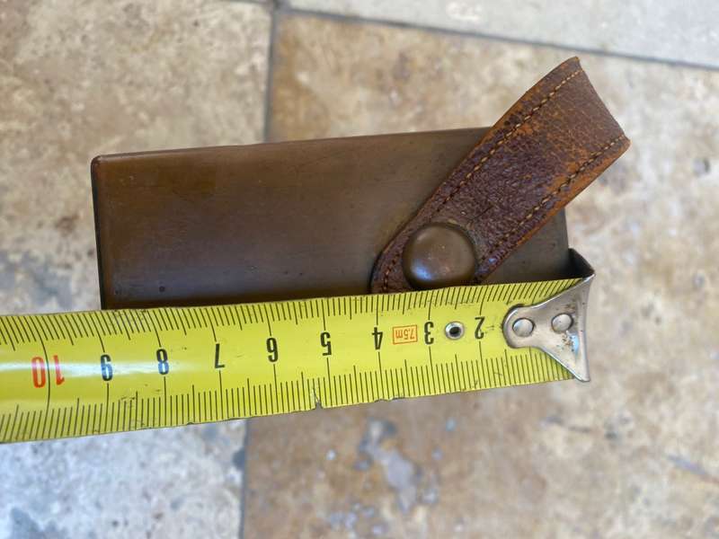Antique copper bible box angelic three dimensional with leather strap