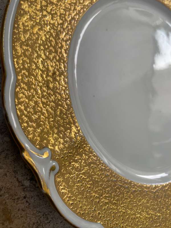 graf von henneberg porcelain  1777 gold plate And saucer