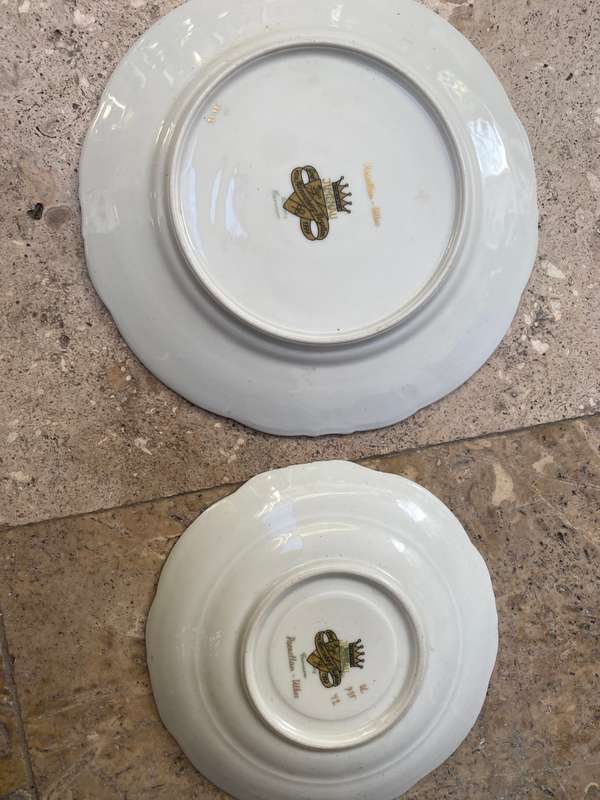 graf von henneberg porcelain  1777 gold plate And saucer