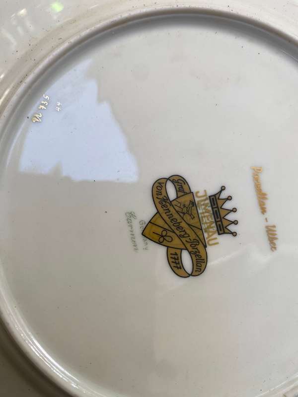 graf von henneberg porcelain  1777 gold plate And saucer