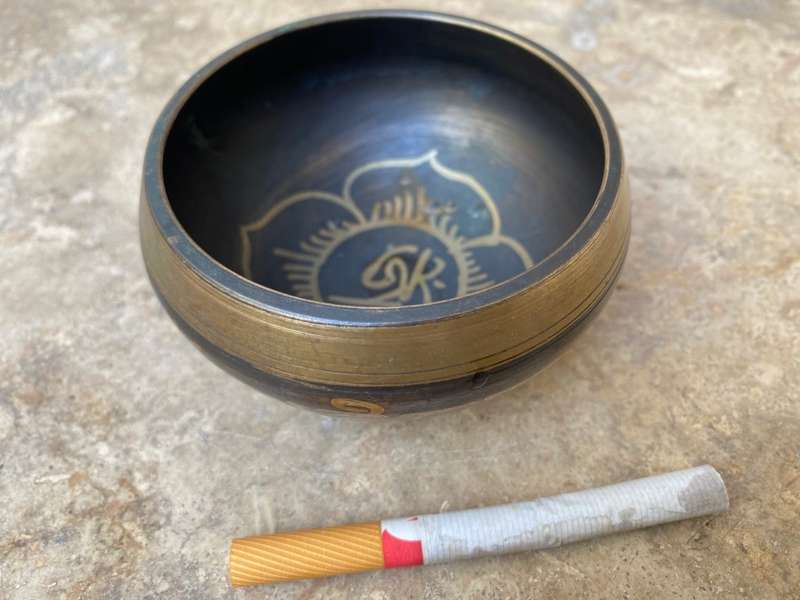 Vintage Buddha Tibet Bowl Ritual Music Therapy Copper Chime Tibetan Singing Bowl