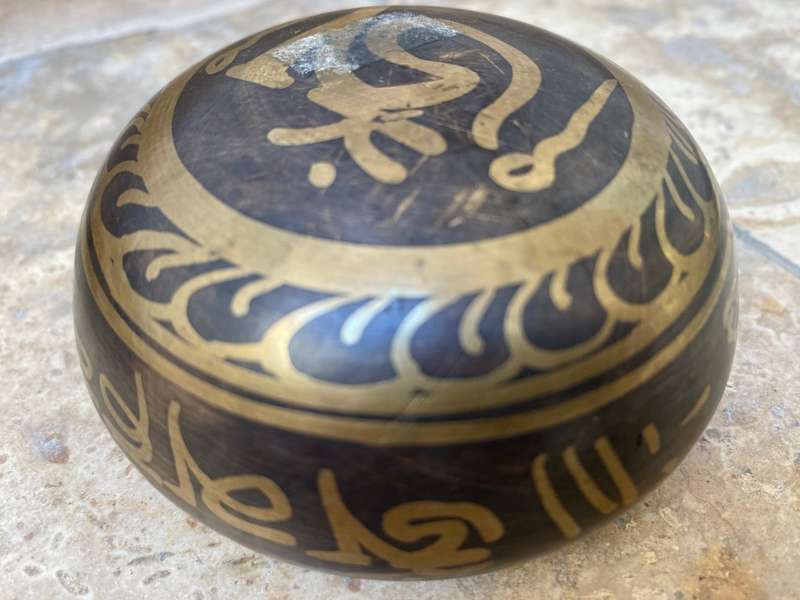 Vintage Buddha Tibet Bowl Ritual Music Therapy Copper Chime Tibetan Singing Bowl