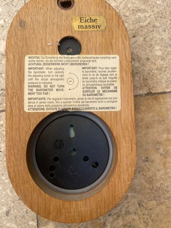 Vintage oak weather station wall mount Germany