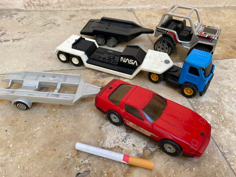 Vintage Buddy L car and trailer lot 1980 Japan 1980