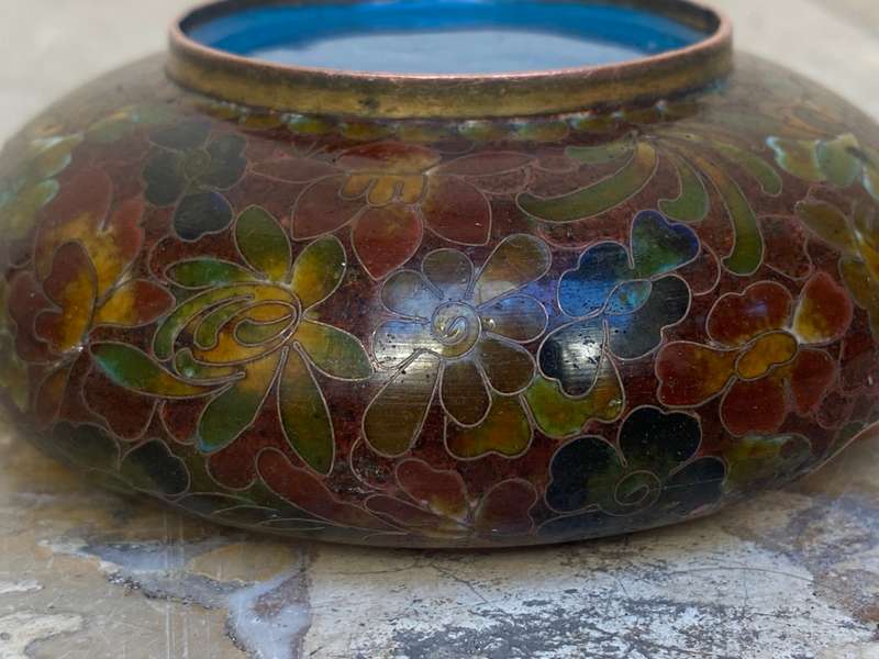 Vintage Chinese cloisonné cloisonne  ashtray