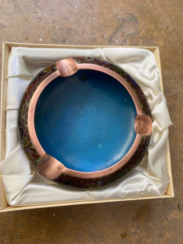 Vintage Chinese cloisonné cloisonne  ashtray