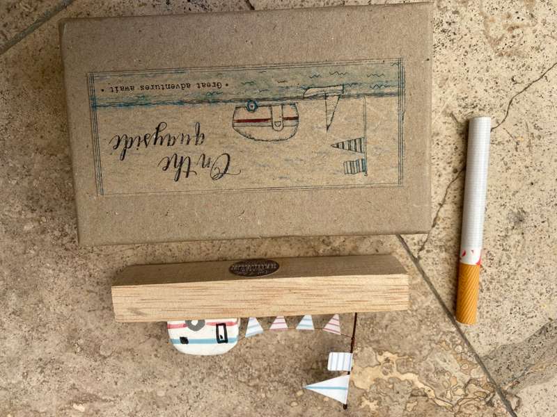 Quayside Caravan Ornament Mini Rustic Wooden Seaside Decoration East of India