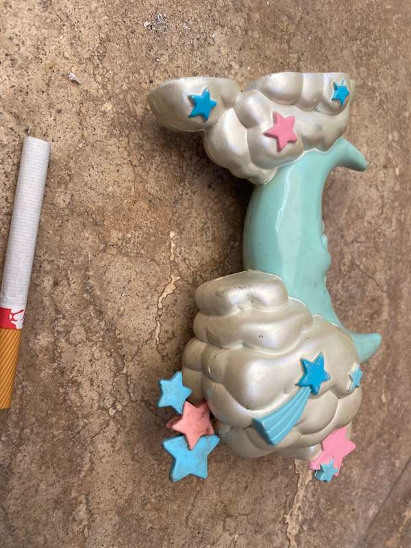 Vintage sky dancer moon face base pvc 90s