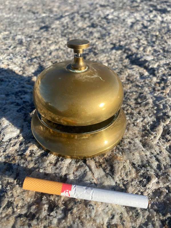 vintage brass reception service bell