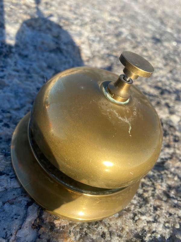 vintage brass reception service bell