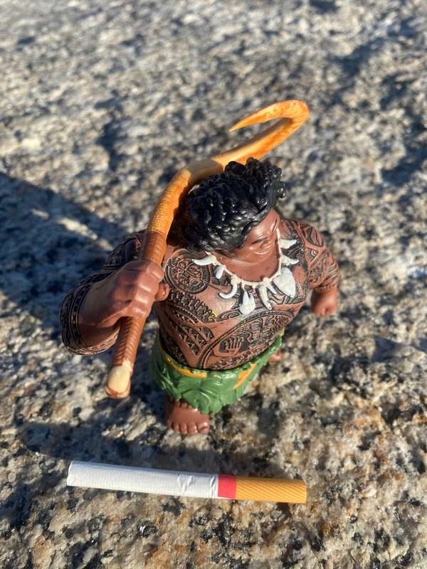 Disney Moana Maui figure with magic fish hook  Jakks toys PVC